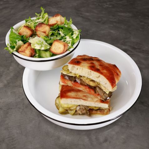 Combo panini com salada verde do Coliseum / Thiago Han