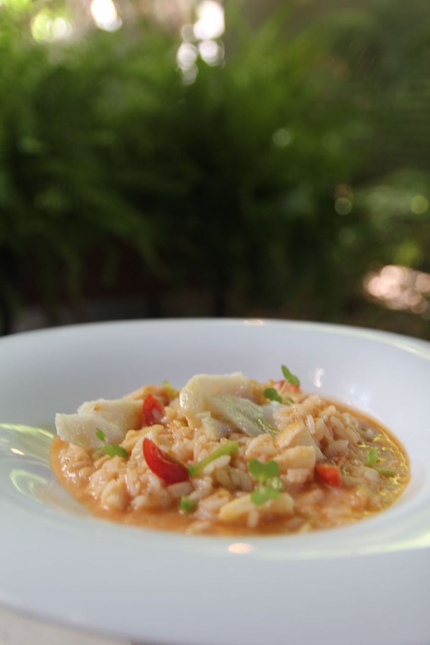Arroz de bacalhau que faz parte do menu fechado do restaurante Amadeus • Ricardo D’Angelo